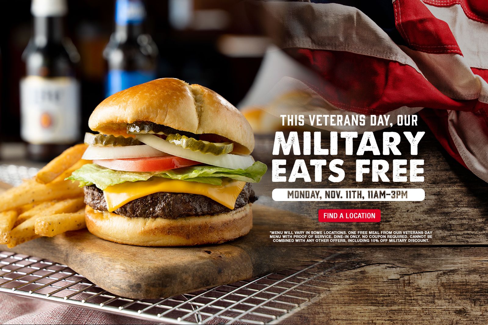 Logan’s Roadhouse Veterans Day FREE Meal