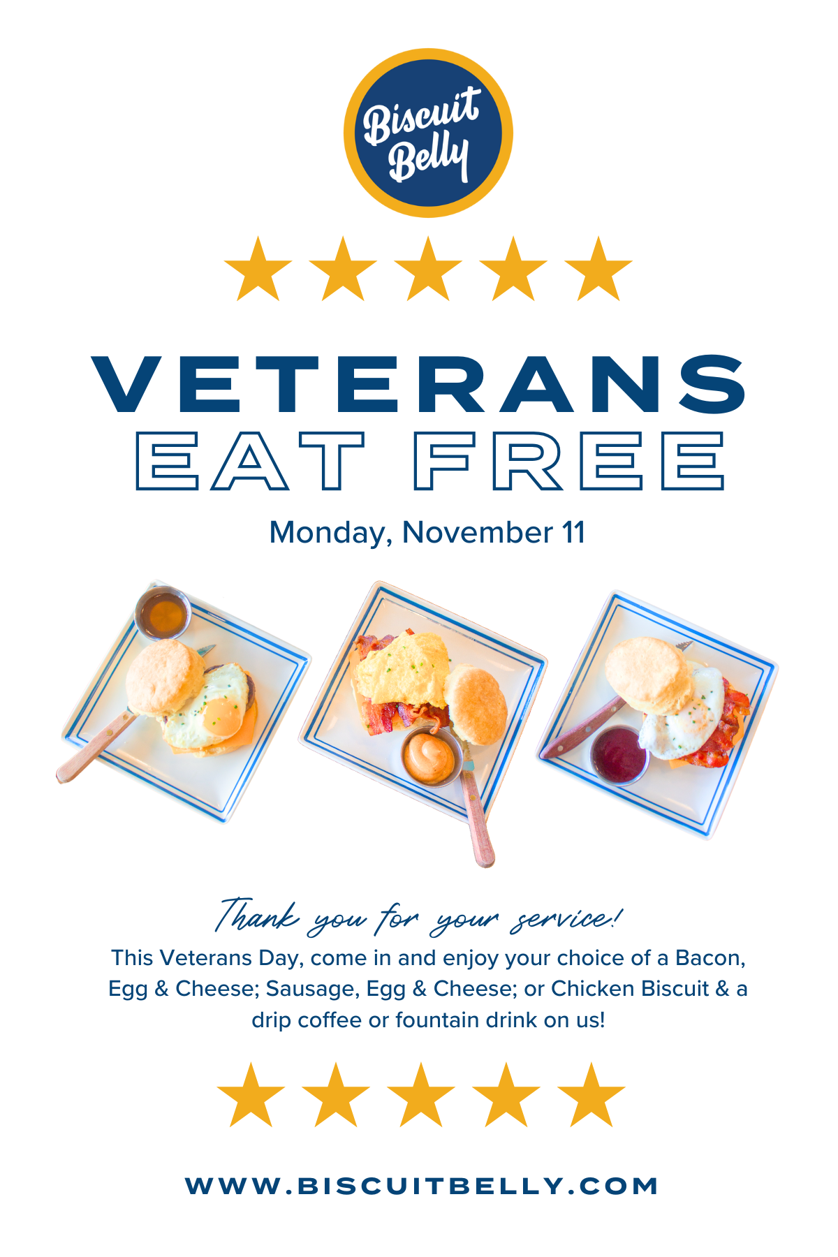 Biscuit Belly Free Veterans Day Meal – Honoring Our Heroes