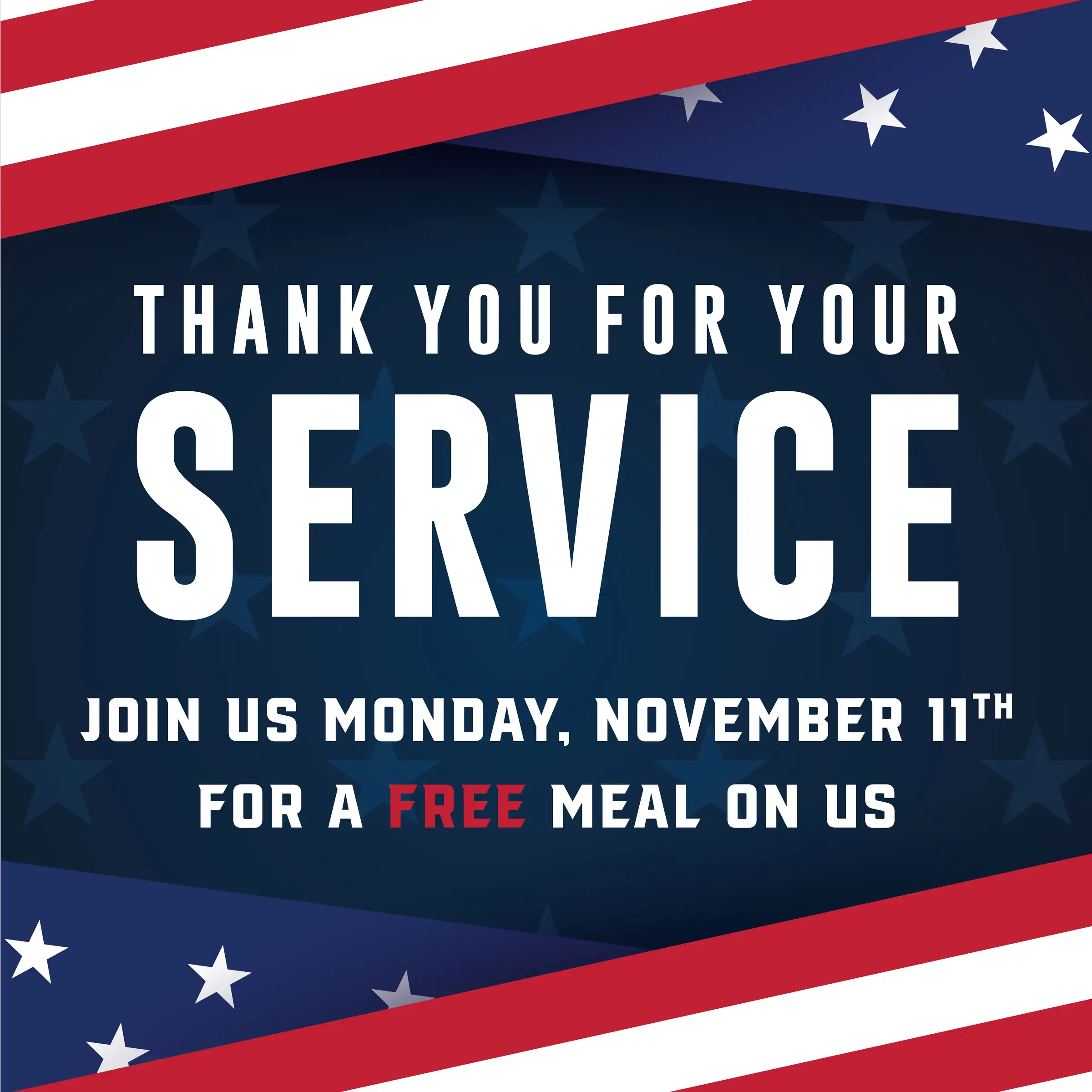 Fox & Hound Bar + Grill Veterans Day FREE Meal